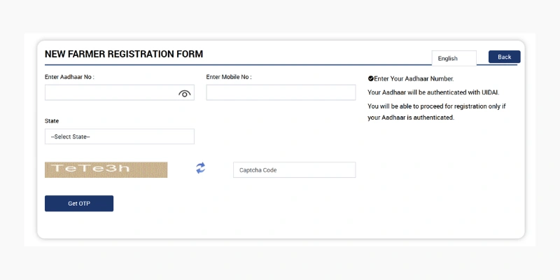 New Farmer Registration Form